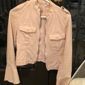 Joie pink raw edge jacket